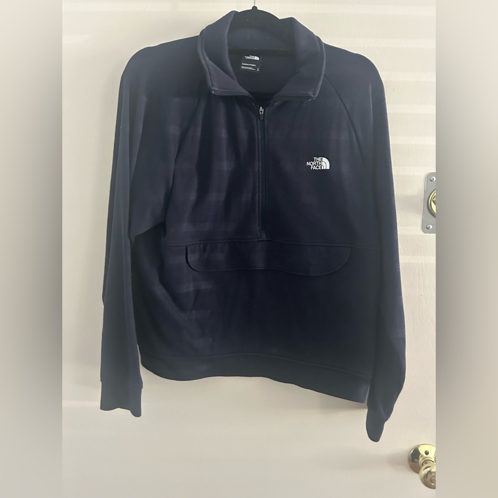 The North Face black fleece half zip